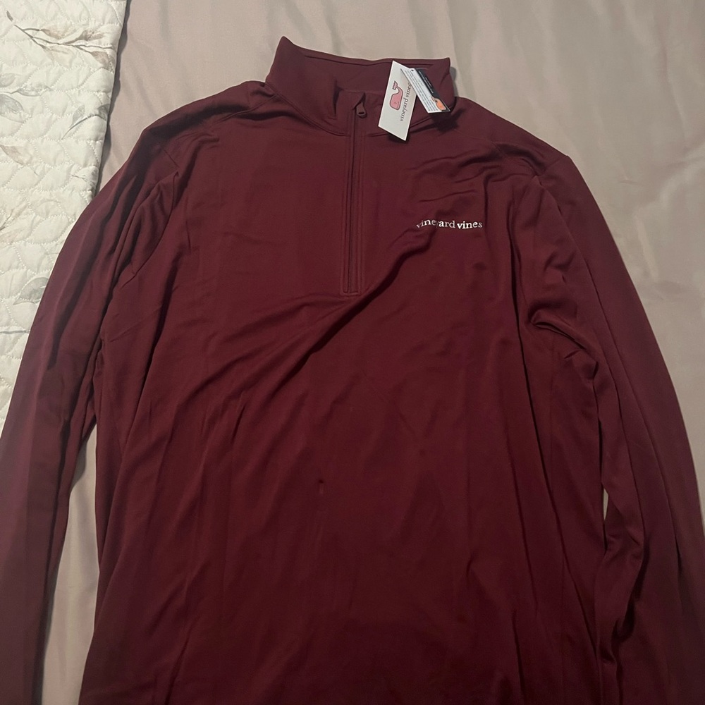 Vineyard Vines Maroon Performance Pullover